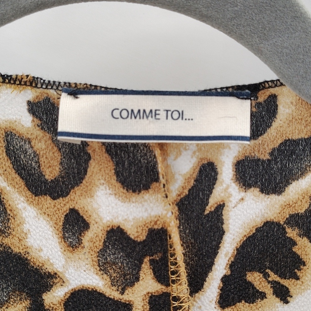 Comme Toi Leopard Kimono Size Small Medium Relaxed Fit Animal Print Flowy - Picture 6 of 9